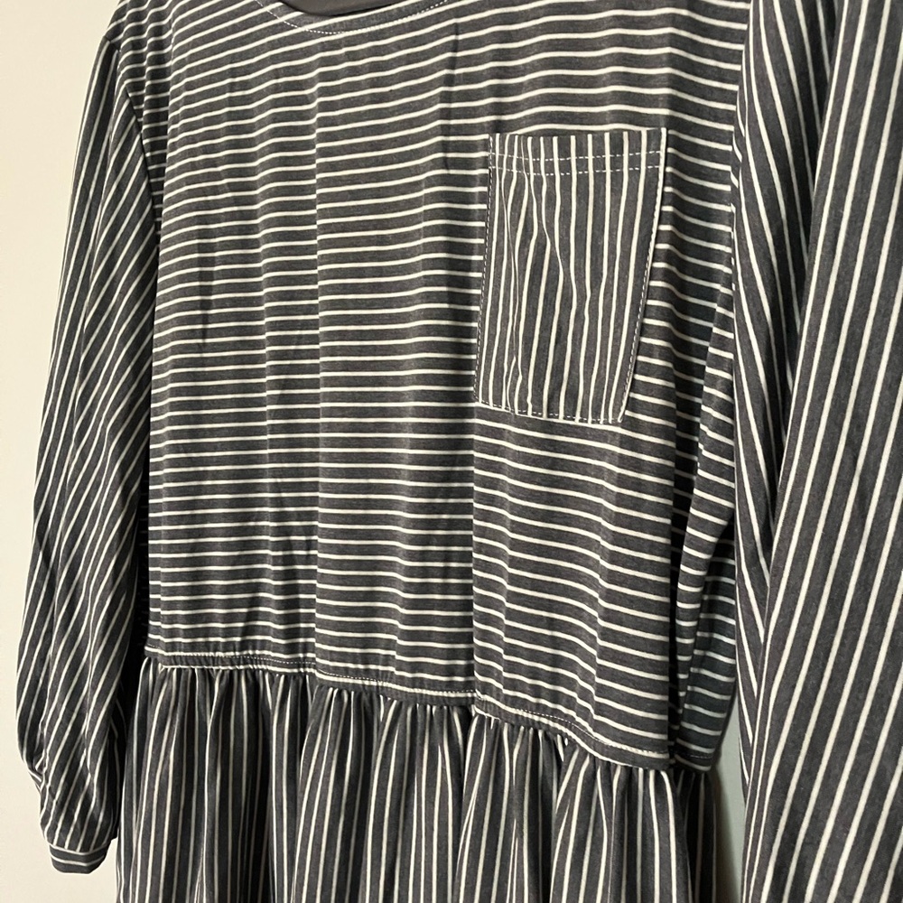 Striped Long Sleeve Dress